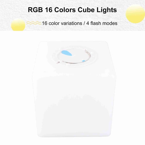 BOKYAN LED Cube Light 10cm/3.9in Multicolored Rechargeable Night Lamp with Remote Control 4 Level Brightness