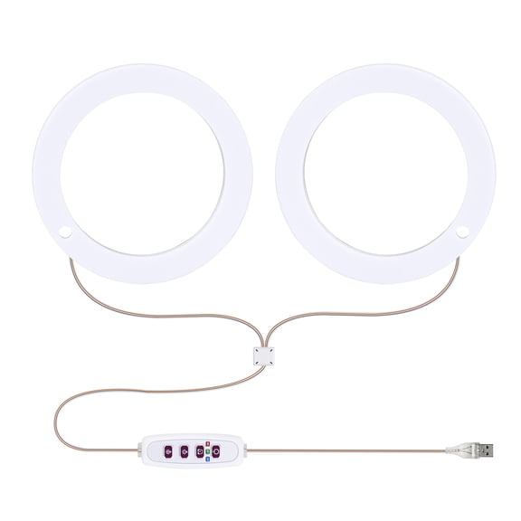 BOKYAN LED Grow Lights Full Spectrum Plant Lamp with 20 LEDs, 8H/12H/16H Timer, 5 Dimmable Levels, Height Adjustable USB Angel Ring Grow Light for Indoor Succulents & Seedlings, 10.1 in / 25.7 cm