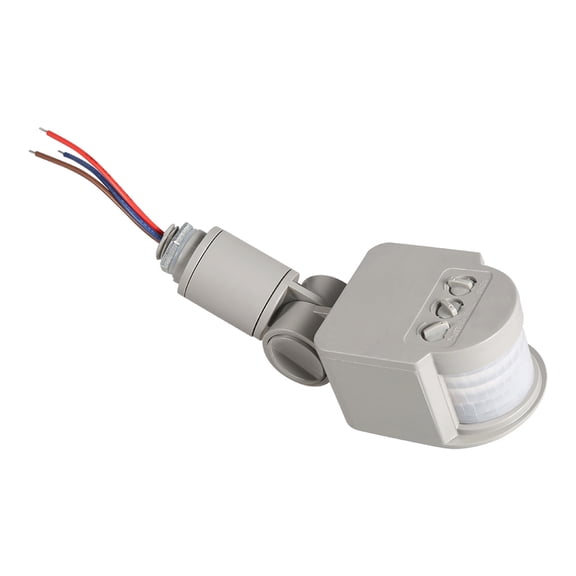 BOKYAN LED Outdoor 90-250V 180 Degree Infrared PIR Motion Sensor Detector Wall Light Switch in Gray for Automated Security Lighting and Home Improvement