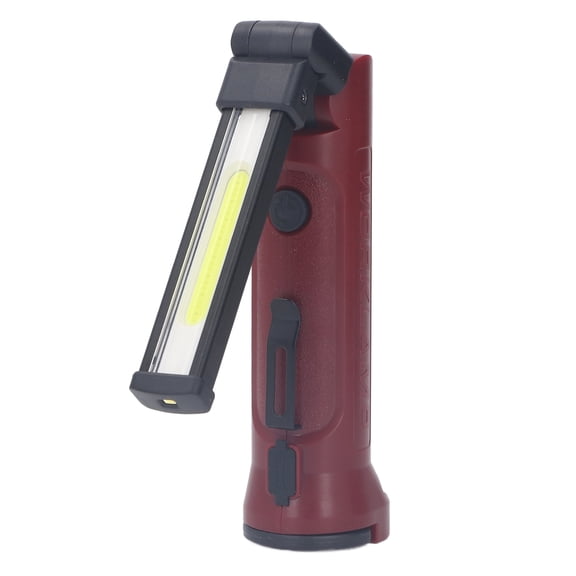 BOKYAN LED Work Light Foldable Flashlight with Magnet Hook Clip Rechargeable IPX4 Waterproof 5 Modes Pocket Worklight for Car Repairing Camping (5.51 inches / 14 cm)