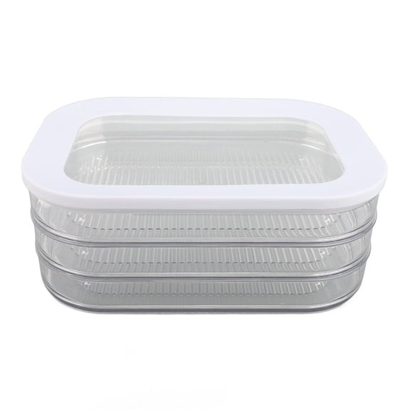 BOKYAN Large Capacity Airtight Deli Meat Container Clear, Stackable, FoodGrade PET with Secure Lid for Refrigerator Storage