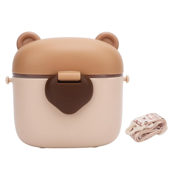 BOKYAN Large Capacity Portable Formula Dispenser with Sealed Storage, Multi‑Use Baby Milk & Cereal Container, Brown