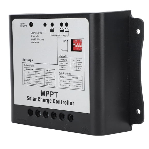 BOKYAN MPPT 75V 15 Amp Solar Charge Controller Panel Regulator 12V 24V for RV Marine Boat Off-Grid Cabin Power System Advanced LCD Display (6.30 inches / 16 cm)