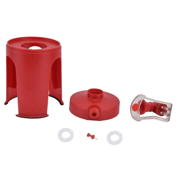 BOKYAN Mini Automatic Upside Down Water Dispenser Red Drink Fountain for Home Camping 7.3 oz