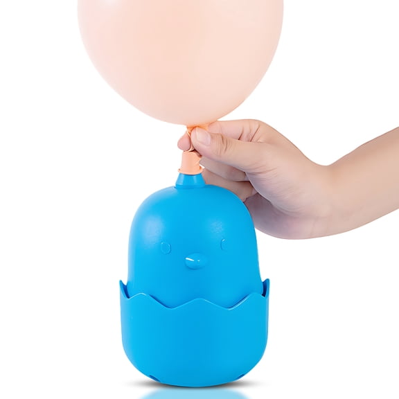 BOKYAN Mini Electric Balloon Pump Cute Cartoon Chick Blower Machine Wide Air Inlet Portable Inflator Anti-Slip Base for Helium Round Balloons Decorations (UK Standard Plug)