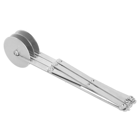 BOKYAN Multi Wheel Stainless Steel Pizza Cutter, 3-Wheel Dough Pastry Bread Cutting Tool, Adjustable Roller Divider for Kitchen Baking, Silver, 2.16 inches / 5.5 cm Blade Diameter