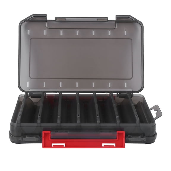 BOKYAN Multifunction PVC Double Layer Lure Tool Storage Box Fishing Bait Accessory Organizer Gray (7.87 inches / 20 cm)