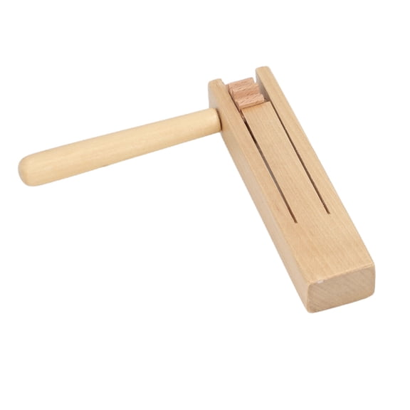 BOKYAN Natural Birch Wood Ratchet Noise Maker Hand Clapper Percussion Instrument Rattle Toy for Sporting Events, Games and Celebrations (15x13cm / 5.9x5.1 Inches)