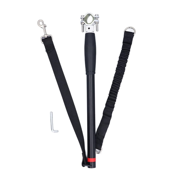 BOKYAN Outdoor Bike Dog Leash  EasyMount, DualControl, Durable Steel & Nylon for Safe Cycling & Walking