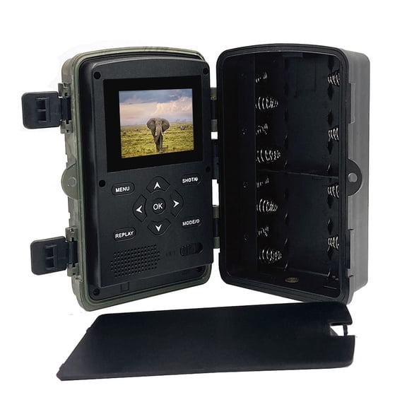 BOKYAN PR700 36MP 1080p HD Hunting Trail Monitor Camera, IP54 Waterproof Wildlife Observation & Home Security Cam with 34 IR Lights, 2.0 inch / 5.08 cm Display, Night Vision