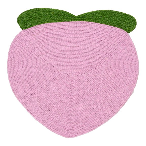 BOKYAN PeachShaped Cat Scratching Mat with Suction Cup, WallMounted, SpaceSaving Furniture Protector, Durable Sisal