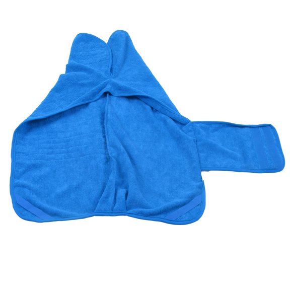BOKYAN Pet Bathrobe Towel FullWrap, UltraAbsorbent, QuickDrying Coat for Cats & Dogs, Blue L