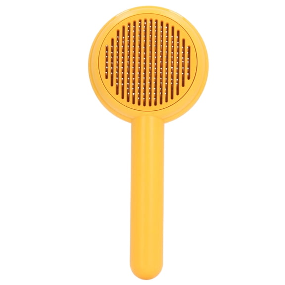 BOKYAN Pet Slicker Brush SelfCleaning Detangler for Cats & Dogs, SlipFree, Floating Hair Removal, Compact & Portable Grooming Comb