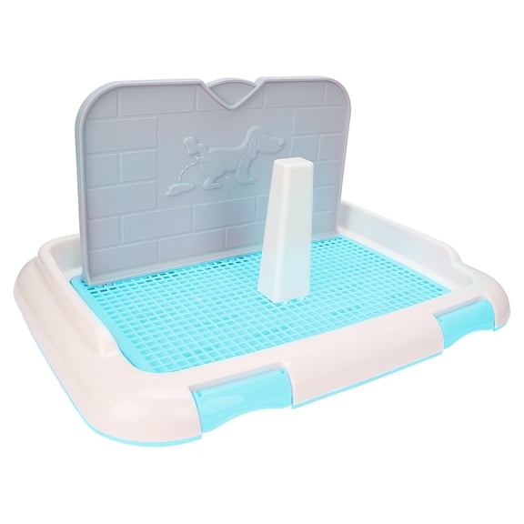 BOKYAN Portable Blue Dog & Cat Indoor Toilet with Double‑Layer Absorbent Pad, 1L Capacity, Easy Clean, Wall‑Mounted, Small Dog Friendly