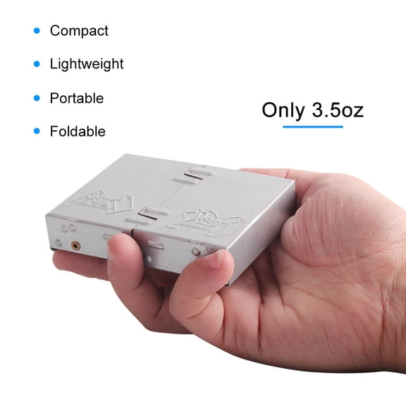 BOKYAN Portable Camping Alcohol Stove Solid Alcohol Fuel Folding Stove Outdoor Mini Spirit Cookout Picnic BBQ Wax Stove (3.7 in / 9.5 cm)