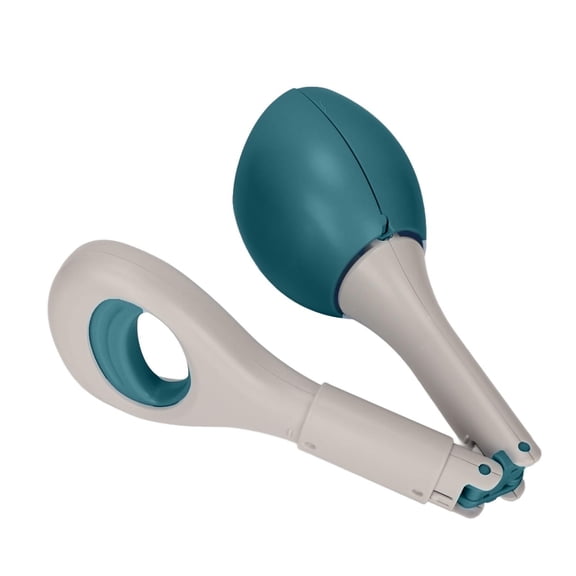 BOKYAN Portable Dog Poop Picker – Large Arc, Zigzag Notches, Ergonomic Handle, Hanging Buckle, Easy Flush – Green