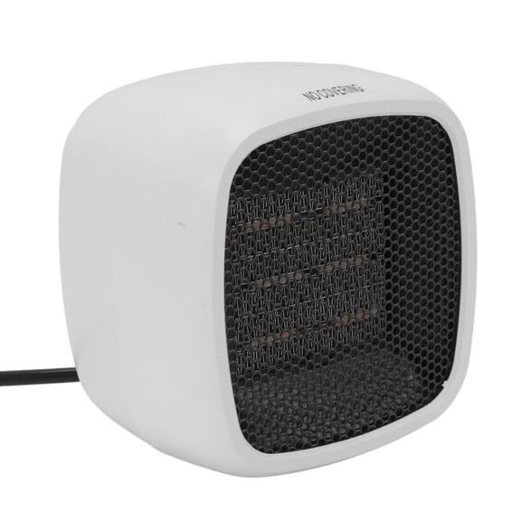 BOKYAN Portable Electric Space Heater, 1000W Desktop Ceramic Heater Fan for Small Office Home Space White, 6.7 x 5.9 x 5.1 inches / 17 x 15 x 13 cm, US 110V