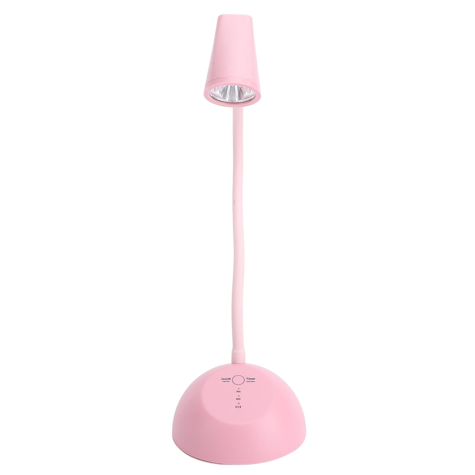 BOKYAN Portable Gooseneck Nail Lamp with Timer, Touch Switch Rechargeable Cordless UV LED Nail Dryer for Gel Polish, Professional Home Use Curing Light, White 11x5.1x5.1 inches / 28x13x13 cm