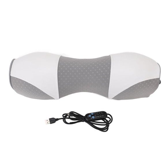 BOKYAN Portable Neck Massager Pillow with Heat, 4 Vibration Settings, USB Power, Zippered Cover 4 Timer Levels