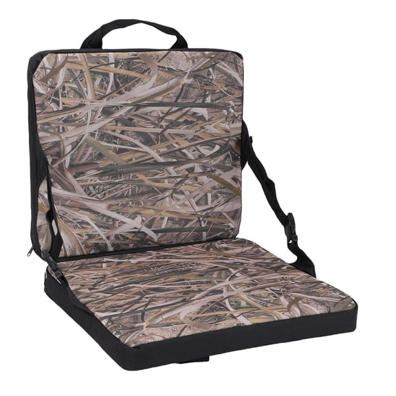 BOKYAN Portable Stadium Seat Cushion, 600D Oxford Cloth Folding Chair Pad with Reed Pattern, 14.96 in / 38 cm, for Sports Events, Camping & Fishing