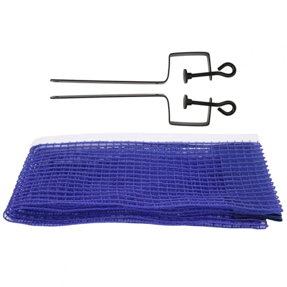 BOKYAN Portable Table Tennis Net Replacement with Metal Bracket, Universal Ping Pong Accessories Set for Indoor Outdoor Recreation Play, Blue, Easy Setup Replacement Net for Any Standard Table