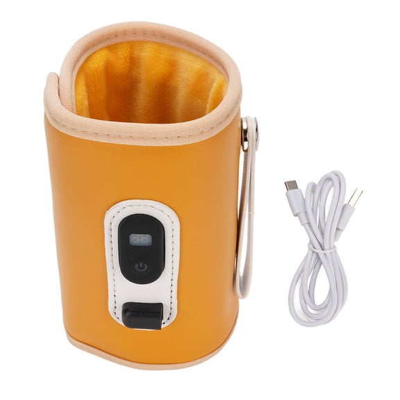 BOKYAN Portable USB Baby Bottle Warmer with 21‑Level Temperature Control, LED Display, Versatile Cover – Ideal for Home & Travel