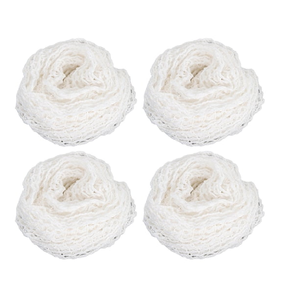 BOKYAN Premium Cotton Meat Netting Roll 4 Pack, Ideal for Smoked Beef, Pork, Sausage & Ham, Reusable & EcoFriendly