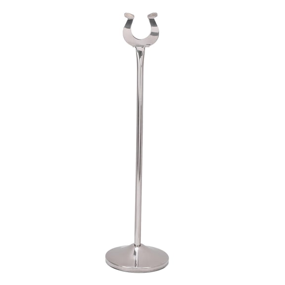 BOKYAN Premium Stainless Steel U‑Shaped Table Card Holder, Stable Base, Multi‑Use Clamp for Business Cards, Numbers, Photos & Wedding Sign