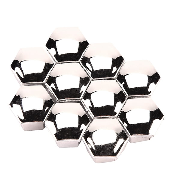 BOKYAN Premium Wheel Nut Rim Covers, 20Pcs Silver Nylon Tyre Screw Caps Decor Protective Lug Nut Guards for Peugeot 206 207 307 308 408, 14.00 x 13.00 x 3.00 inches / 35.6 x 33.0 x 7.6 cm