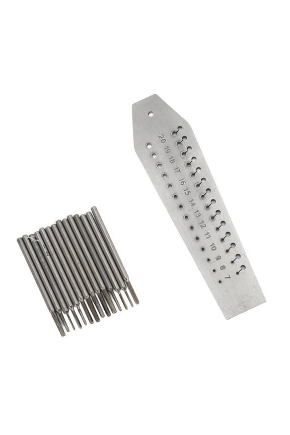 Professional Jewellers Watchmakers Tap and Die Set, 28 Hole Stainless Steel Mini Micro Repair Tool Kit with 14 Taps for Watch Dial Hole Punching Maintenance, Silver, 8cm / 3.1 inches