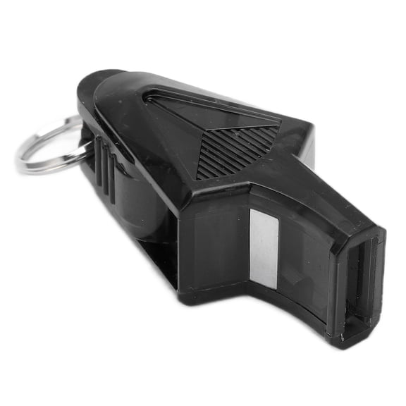 BOKYAN Professional Referee Whistle Sturdy Durable Resounding Crisp Portable Sound Whistle for Competitions Basketball Football Game Outdoor Sports Survival Equipment 6.69 inches / 17 cm Black