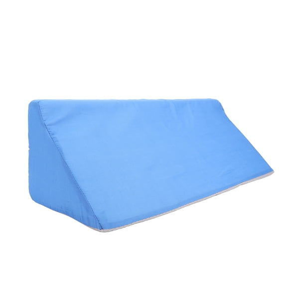 BOKYAN R Shaped Positioning Wedge Pillow for Side Sleeper Slip Resistant Elevated Body Alignment Leg Bolster Blue 23.62 inches / 60 cm