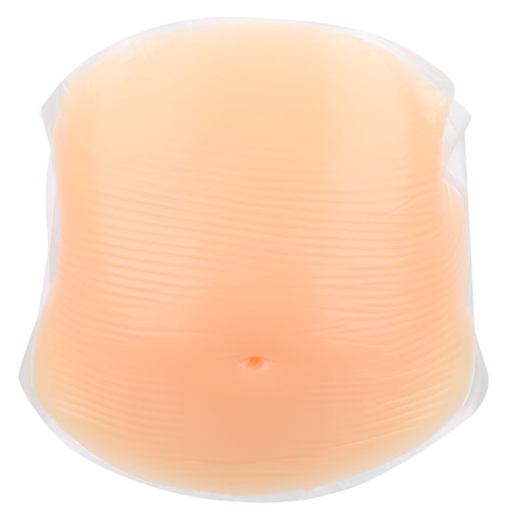 BOKYAN Realistic Silicone Artificial Pregnant Tummy Maternity Belly Prosthetic with Adjustable Straps, 2-4 Months Size, Beige