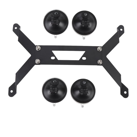 BOKYAN Rectangular Satellite Car Roof Mount Kit Flat Base Seamless Strong Adsorption Suction Cup for Mini RV Van Boat 11.02 inches / 28 cm Aluminum Alloy Antenna Bracket Silver Heavy Duty