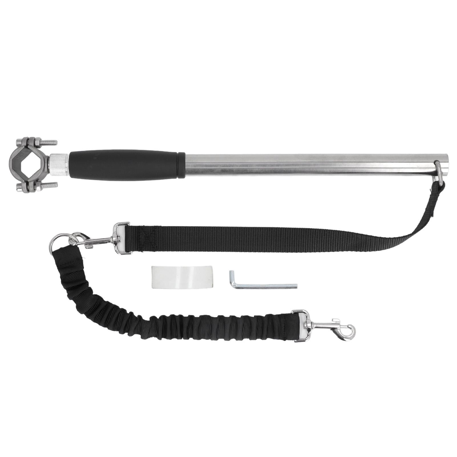BOKYAN Retractable Bike Dog Leash – Stainless Steel, Elastic Band, Hands‑Free Running & Easy Clamp for Any Bike