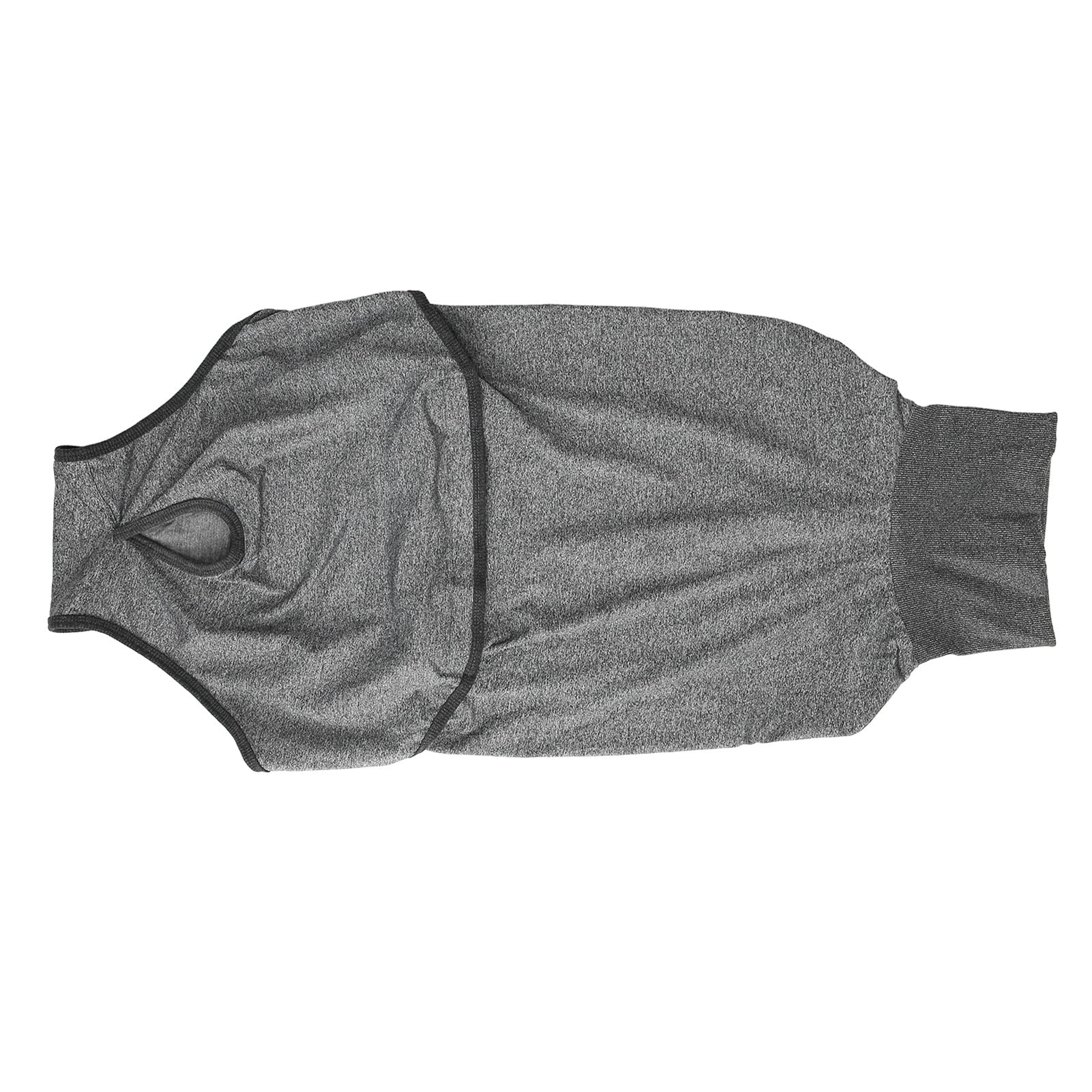BOKYAN Reusable Full Body Dog Diaper Physiological Clothing for Surgical Recovery, Menstruation Suit for Male and Female Dogs, Heather Gray, Size XXL (8.27 inches / 21 cm)