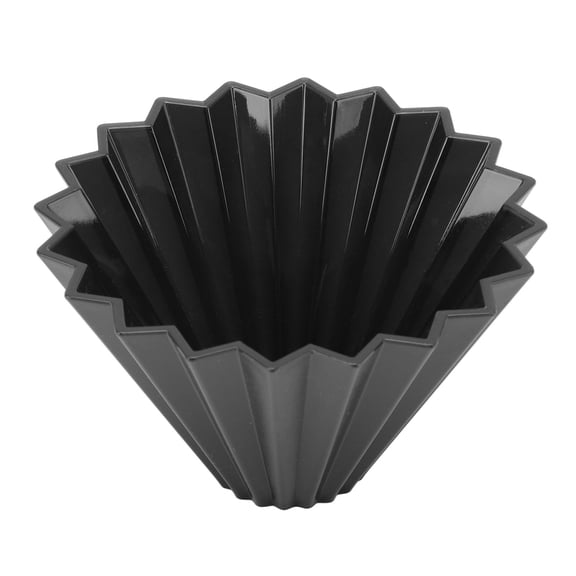 BOKYAN Reusable Resin Coffee Filter Cup Conical Hand Brewed Pour Over Coffee Dripper Strainer For Kitchen Home Use Heat Resistant Black 4.72 Inches / 12 cm