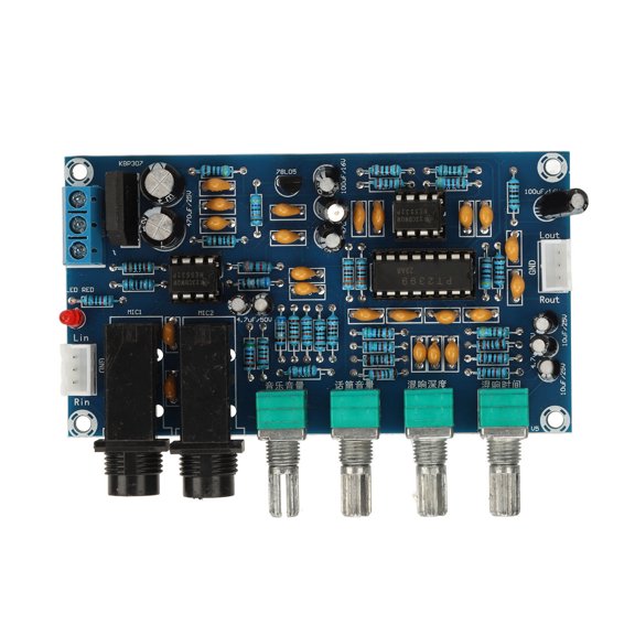 BOKYAN Reverberation Board Microphone Reverb Plate PT2399 Chip PCB Electronic Components Dual 12V AC Amplifier Module