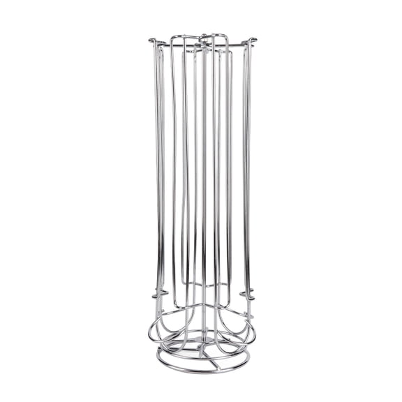 BOKYAN Rotating Coffee Pod Holder Tower Stand Rack for Dolce Gusto Capsules, Holds 28 Coffee Pods, Sturdy Iron Metal Organizer for Kitchen Countertop, 14.2 Inches / 36 cm Height, Black