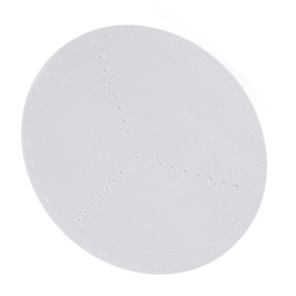 BOKYAN Round Center Finder Acrylic Semi Transparent Compass Drawing Measurement Tool for Woodwork Turning 7.68 inches / 19.5 cm