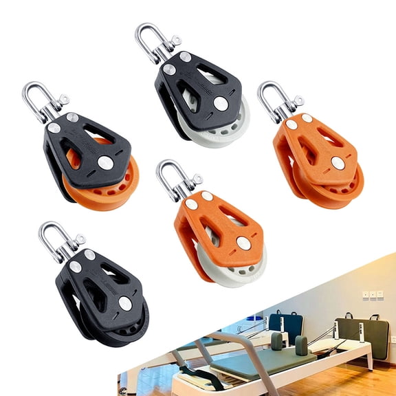 BOKYAN Sailboat Pulley Nylon Crane Block Lifting Single Swivel Sailing Pulley for Wire Rope Traction, Anti-Rust Wear-Resistant Marine Hardware (3.9 inches / 9.9 cm)