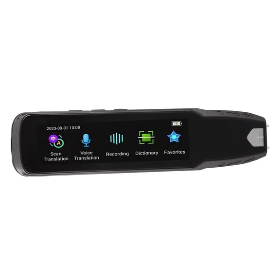 BOKYAN Scan Translation Pen 2 Way 113 Languages Translation 3.69 inches / 9.37 cm Screen Recording Translator Pen Dark Gray [cite: 15]