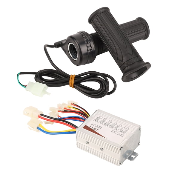 BOKYAN Scooter Controller Throttle Grip Kit 36V 500W Brushed Speed Controller with Long Line Throttle Handle for Electric Bike Conversion Commuter Bikes, 14.6 oz / 414g
