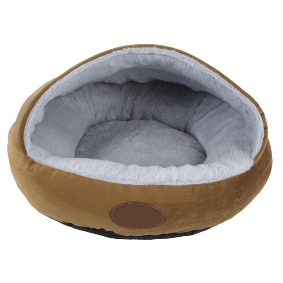 BOKYAN Shell‑Shaped Pet Nest Bed – Cozy Plush, Non‑Slip Base, Ideal for Small Dogs & Cats, Winter Warmth, Semi‑Enclosed Design
