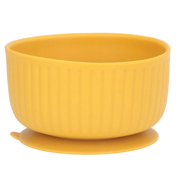 BOKYAN Silicone Baby Bowl with Strong Suction Base – Spill‑Proof, Anti‑Tip, Food‑Grade, Dishwasher Safe, Ideal for 6+ Months – Yellow