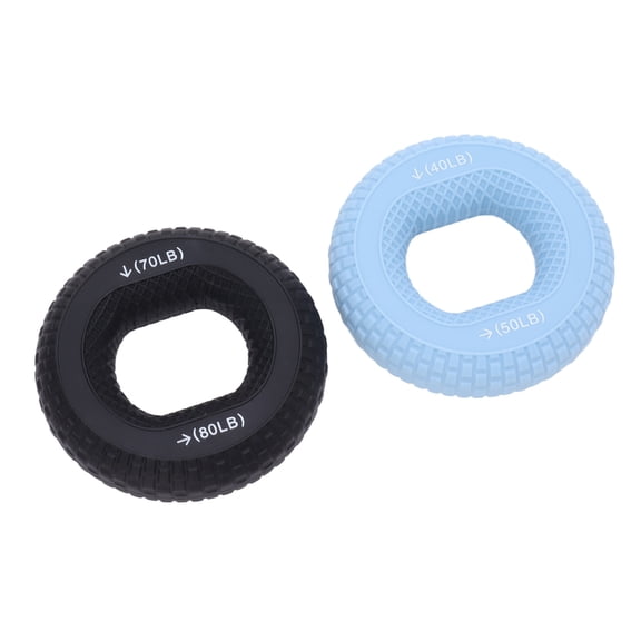 BOKYAN Silicone Hand Grip Strengthener and Finger Exerciser Rings Kit, 40-50lbs and 70-80lbs Dual Grip Strength Trainer Rings for Rehabilitation, Rock Climbing, and Forearm Workout (3.0 in / 7.7 cm)