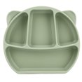 thumbnail image 1 of BOKYAN Silicone Suction Plate – One‑Piece Panda‑Shaped Food Grade Plate with Strong Grip, Olive Green, Ideal for Infant & Toddler Independent Eating, 1 of 7