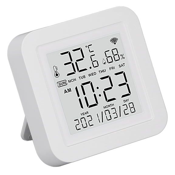 BOKYAN Smart WiFi Temperature And Humidity Sensor Wireless Digital Hygrometer Indoor Room Thermometer with LED Indicator for Home 12 inches / 30.5 cm