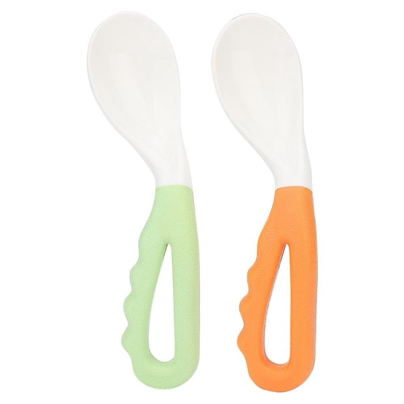 BOKYAN SoftGrip Baby Feeding Spoon, Ergonomic PP Design, NonToxic, EasyClean, Toddler Tableware