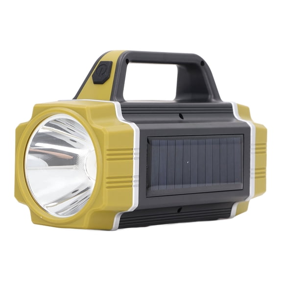 BOKYAN Solar Flashlight Portable Handheld Front Side Lighting 6 Gear Super Bright USB Charging Waterproof Searchlight for Backpacking Camping Hiking Emergencies, 1000 Lumens Outdoor Light